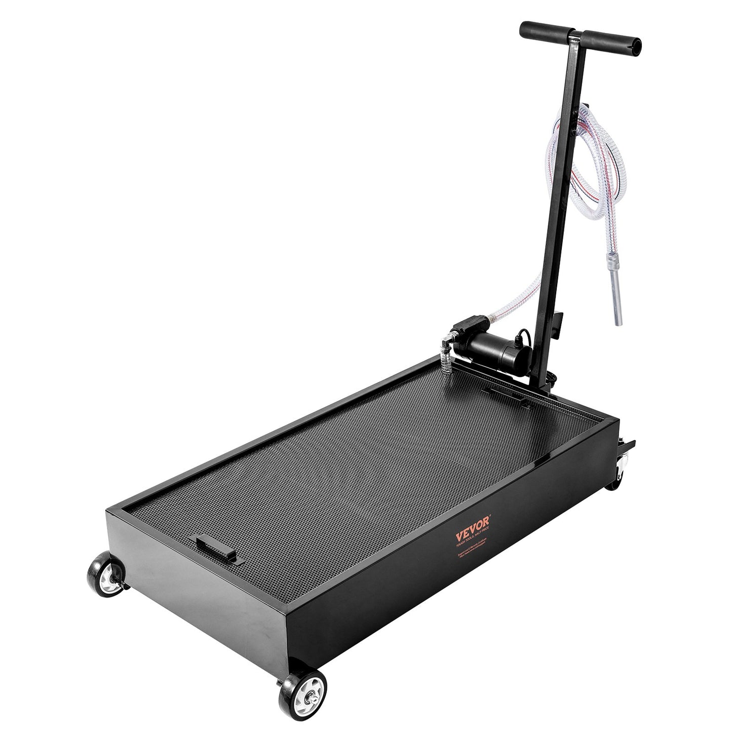 20-Gallon Low Profile Oil Drain Pan with Pump and Rolling Cart