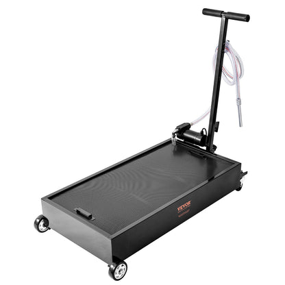 20-Gallon Low Profile Oil Drain Pan with Pump and Rolling Cart