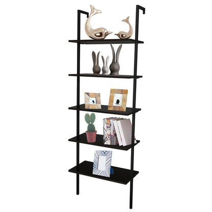 5-Tier Industrial Wall Shelf Bookcase