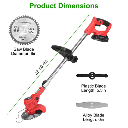 Cordless Adjustable Telescopic Grass & Weed Trimmer