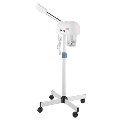 2-in-1 Facial Steamer with Magnifying Lamp – Rolling Base and Adjustable Height