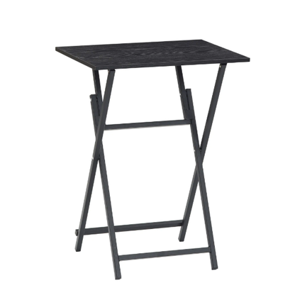 Black 2-Piece Folding TV Tray Table Set