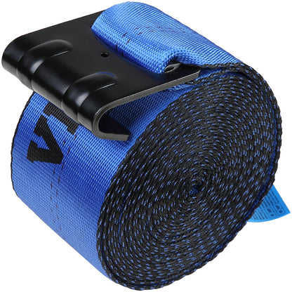 Heavy-Duty 4" x 30' Winch Straps with Flat Hooks – 18,000 lbs Break Strength